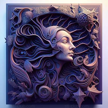 3D model cosmic energy by Kelly McKernan (STL)